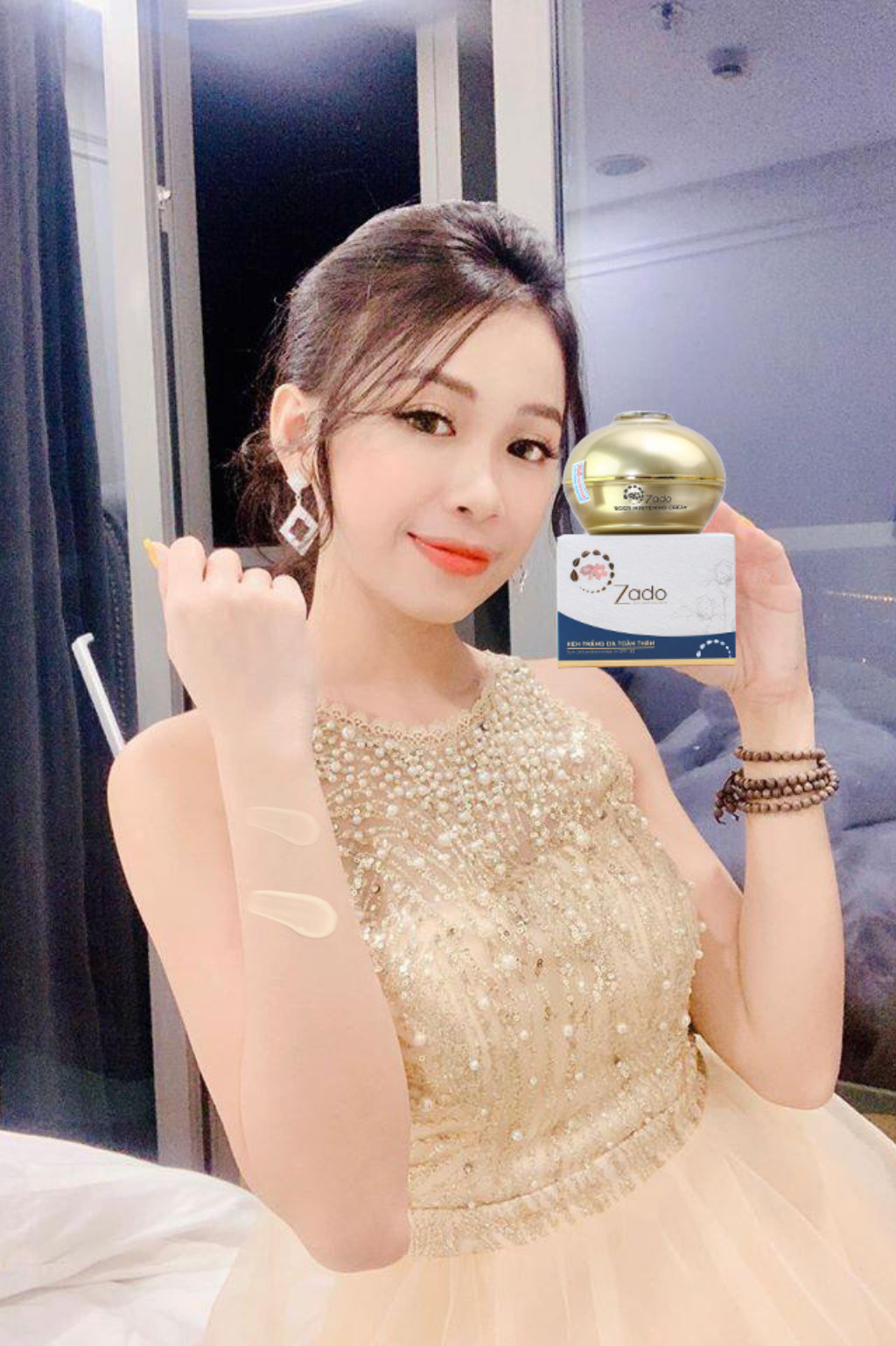 Kem Dưỡng Trắng Da Toàn Thân ZADO Chính Hãng Bật Tone Trắng Sáng Thấm Nhanh không Bết Rít