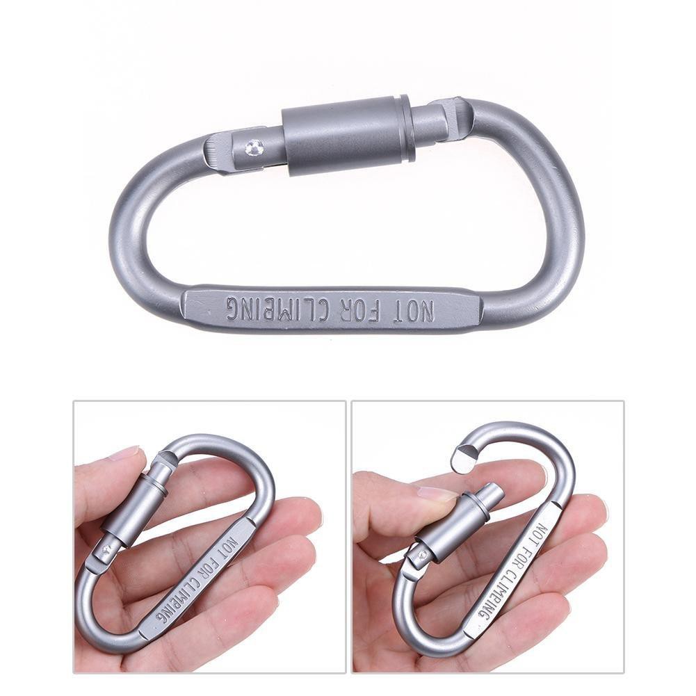 Móc khóa Carabiner Hình Chữ D Chất Liệu Hợp Kim Nhôm Cao Cấp Rất Cứng Và Siêu Bền - Hàng Nhập Khẩu