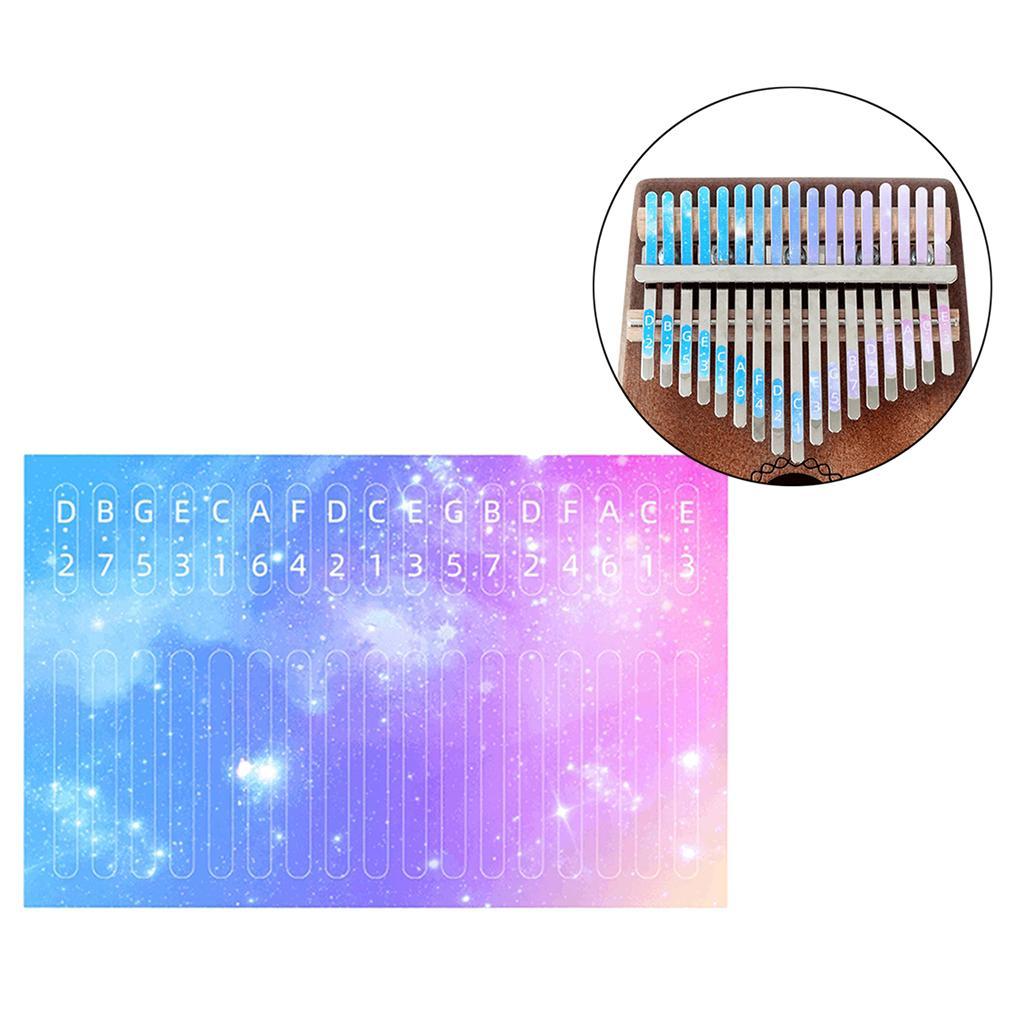 2x African  Thumb Piano Scale Key  Sticker Accs for Learner Gift