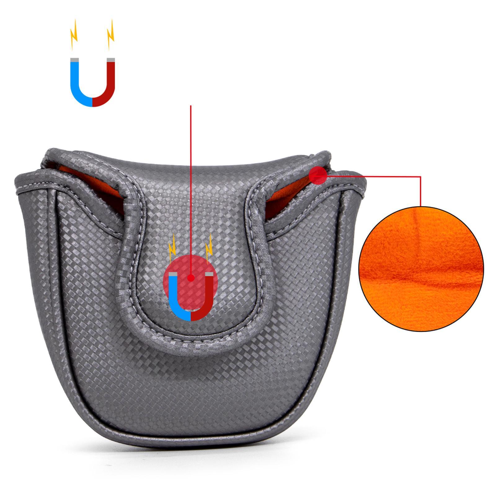 Golf Mallet Putter Head Cover Golf Club Headcover for Most Putter Gray