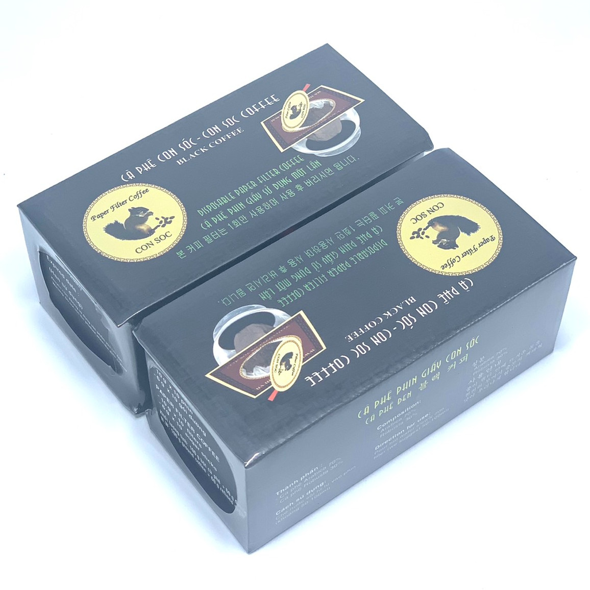 Cà phê Con Sóc phin lọc đơn đen - 02 Hộp