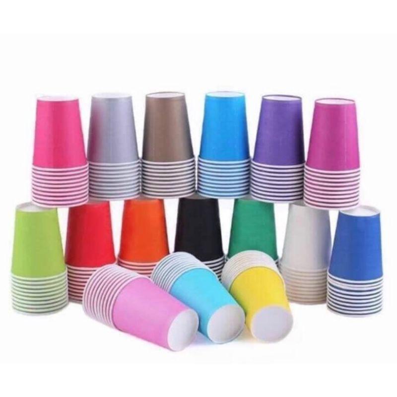 Set 10 cốc giấy nhiều màu sắc