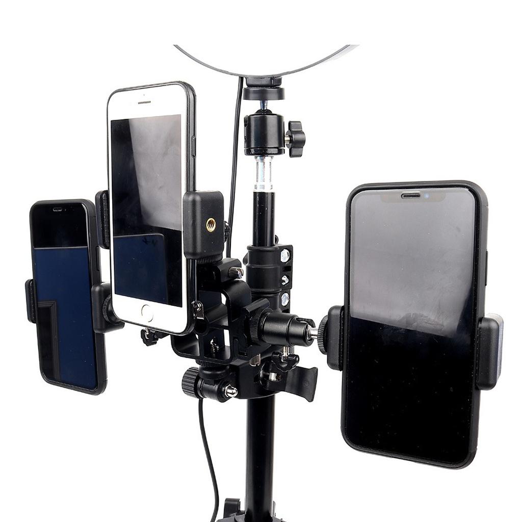 Giá đỡ điện thoại livetream kẹp nhiều máy cùng 1 lúc GĐ8
