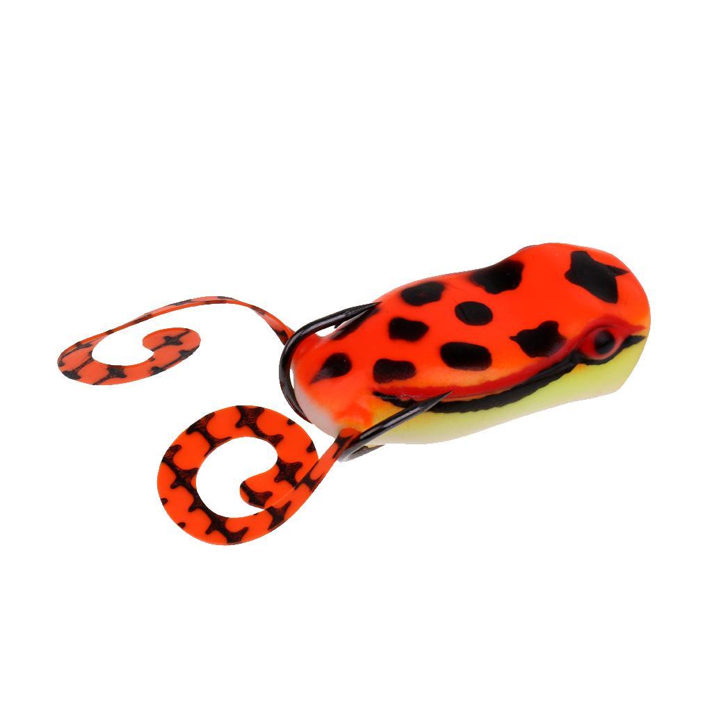 2-4pack Frog Lure Topwater Fishing Lures Crankbait Hooks Bass Baits Tackle Red