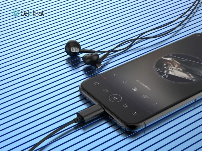 Tai nghe nhét tai có dây cổng Type-C Celebrat D12 - Hàng chính hãng