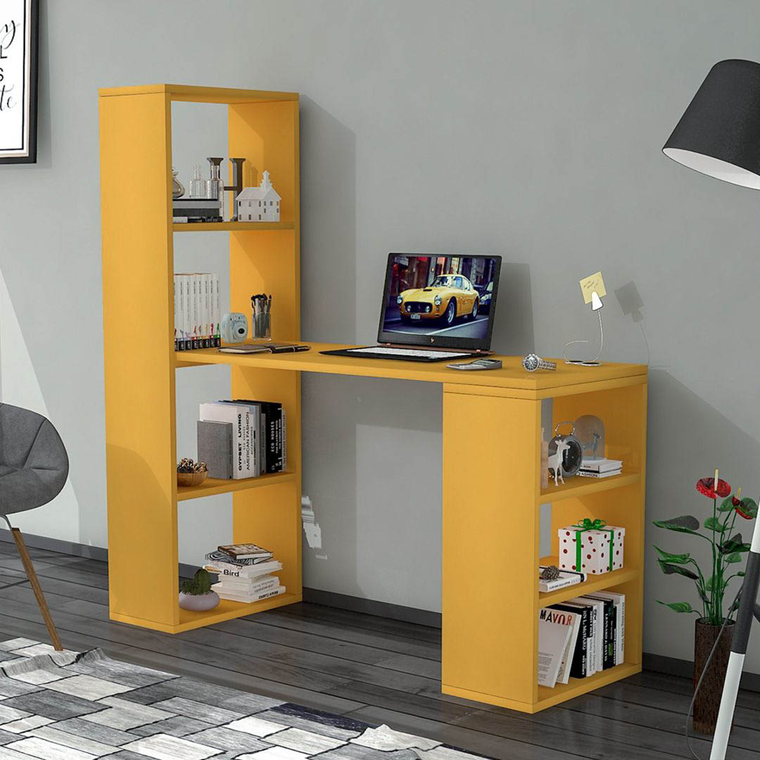 Bàn liền hộc bằng gỗ thiết kế đẹp SMLIFE Daga