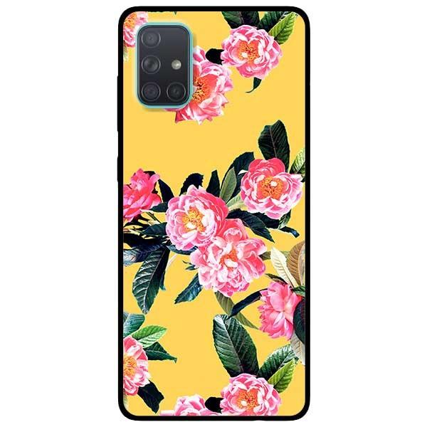Ốp lưng dành cho Samsung A51 - A71 - M51 mẫu Hoa Hồng Nền Vàng