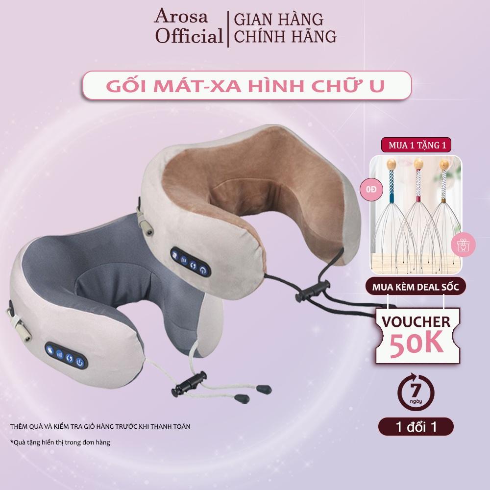 Gối Mát-Xa Cổ Vai Gáy Chữ U, Mát-xa Hồng Ngoại, Giúp Giảm Đau Nhức, Hỗ Trợ Trị Liệu, Bảo Hành 12 Tháng