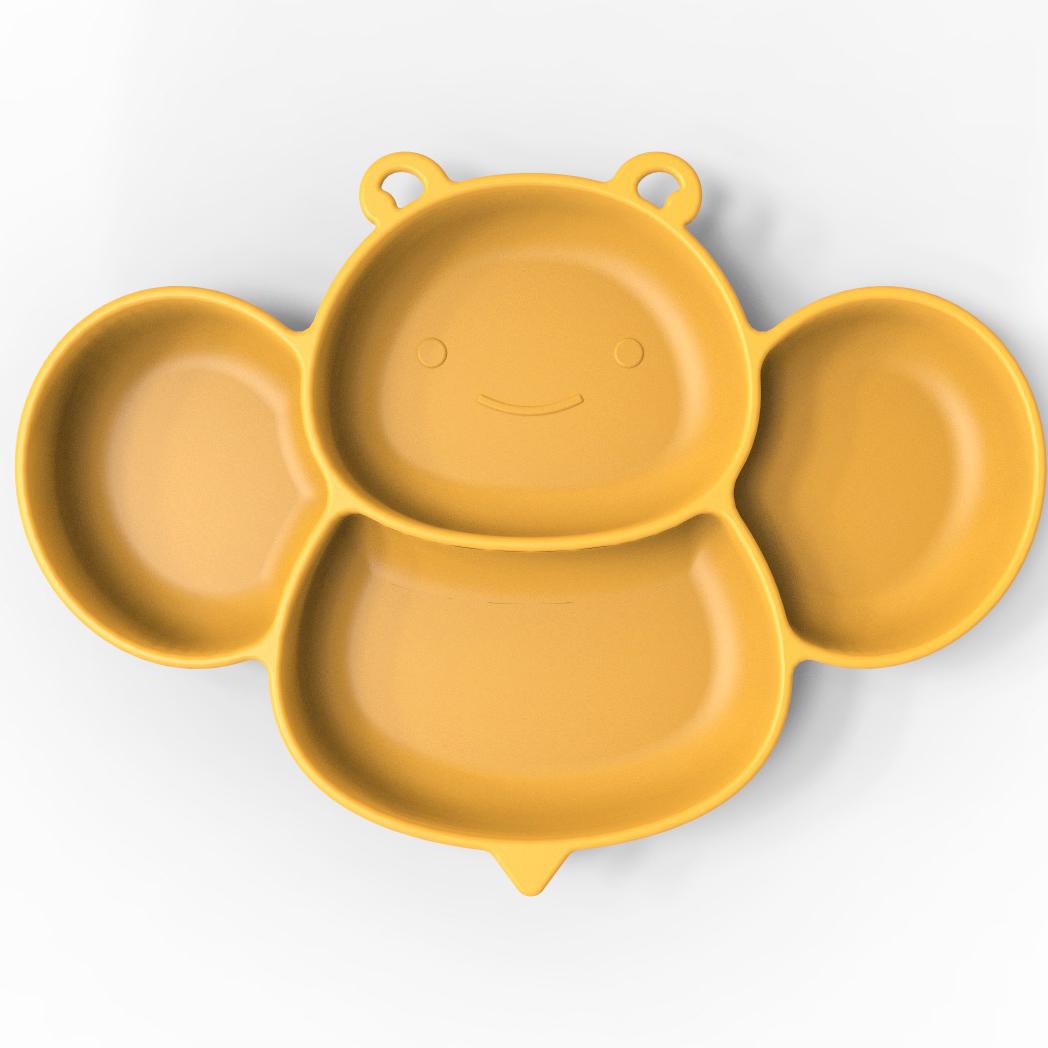Bát Ăn Cho Bé Tấm An Toàn Silicone Ăn Đĩa Chắc Chắn Hoạt Hình Dễ Thương Trẻ Em Món Ăn Huấn Luyện Bộ Đồ Ăn Trẻ Em Ăn Bát
