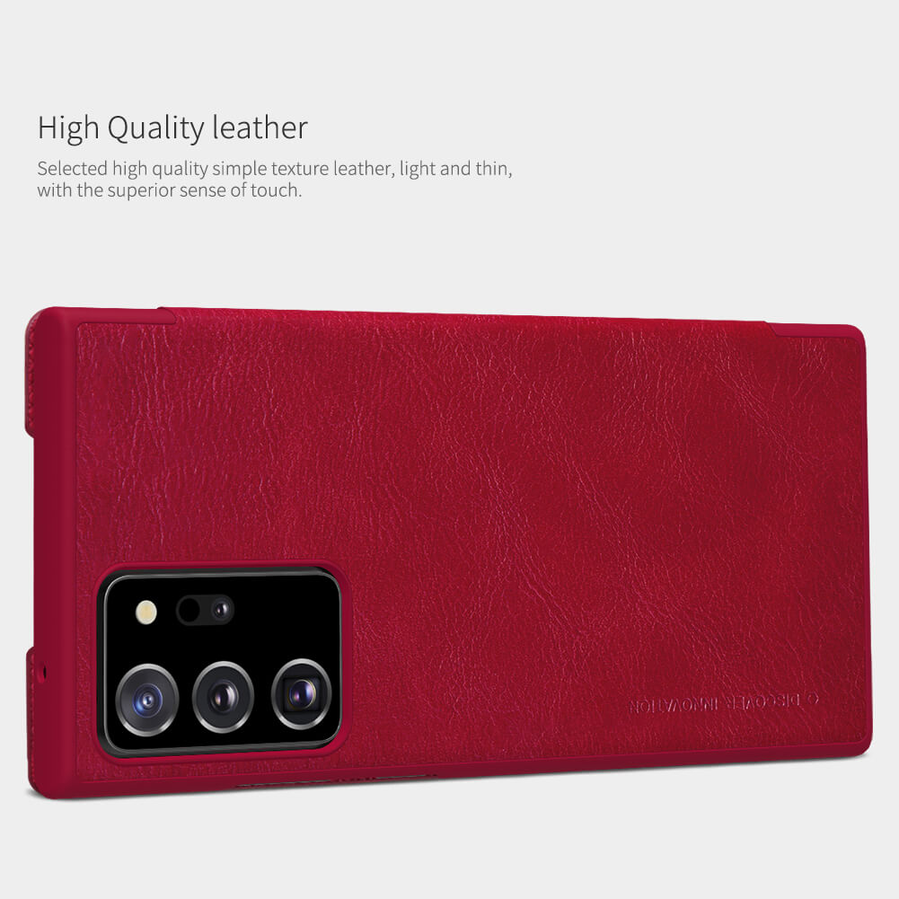 Case bao da leather chống sốc cho Samsung Galaxy Note 20 Ultra hiệu Nillkin Qin - hàng nhập khẩu