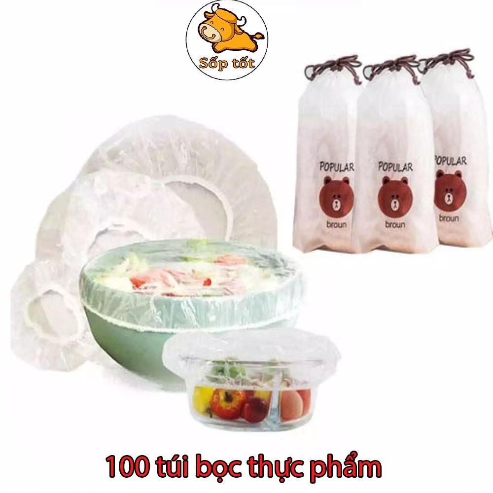 Màng bọc thực phẩm co giãn 100 chiếc màn đựng túi gấu xinh GD61