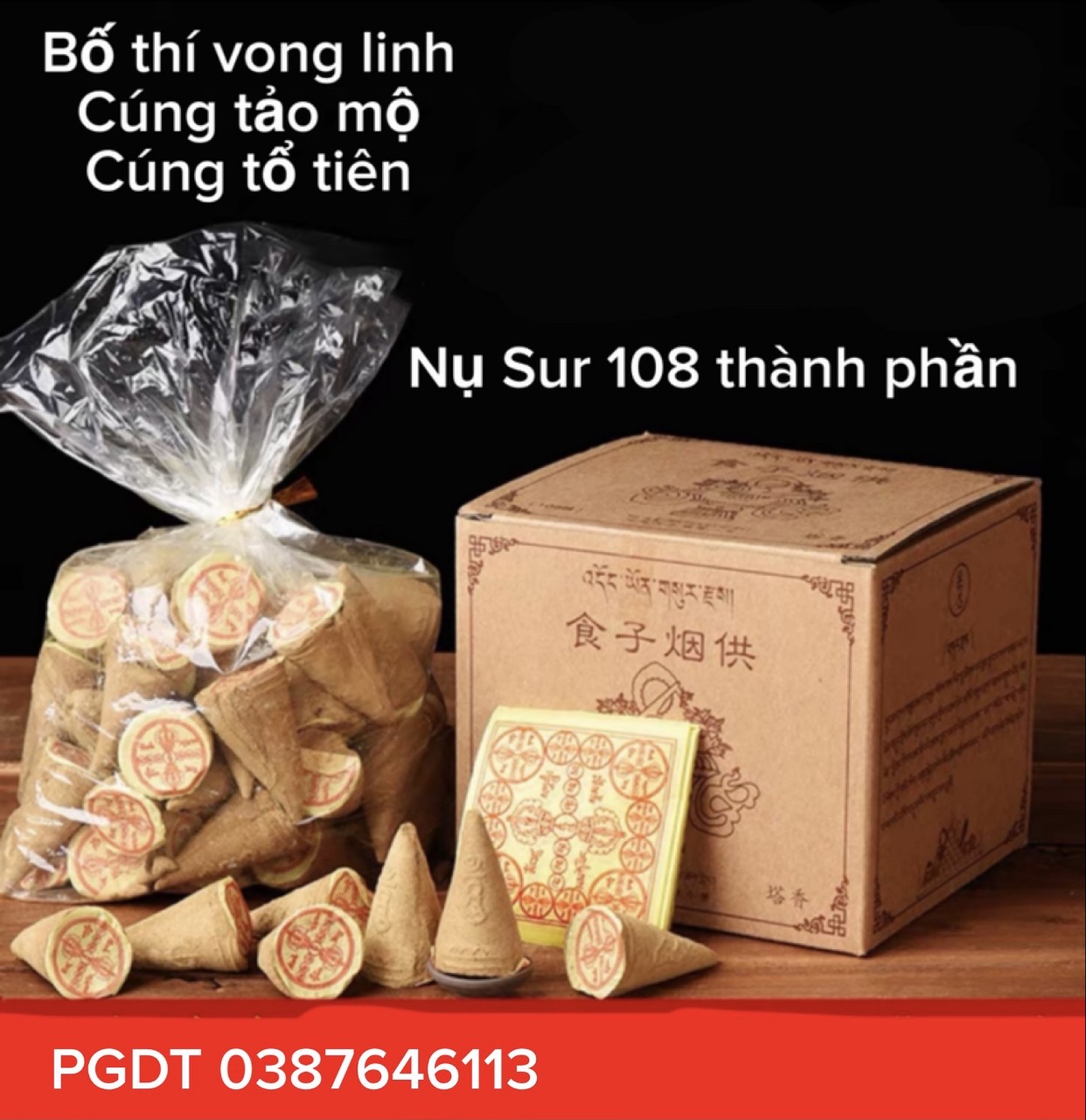 Nhang nụ sur cúng thí thực vong linh (hương thỏi)