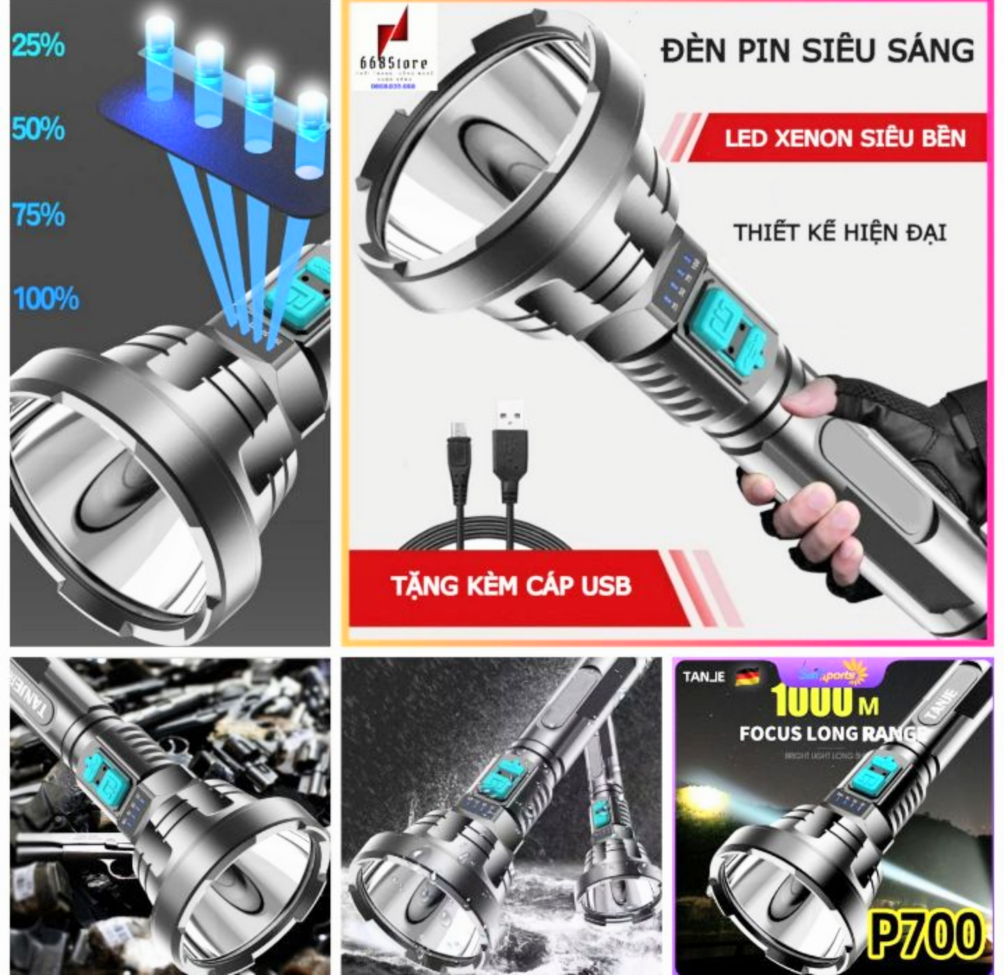 ĐÈN PIN SIÊU SÁNG 2IN1 MẪU MỚI HÀNG CHUẨN CHẤT LƯỢNG GIÁ TỐT