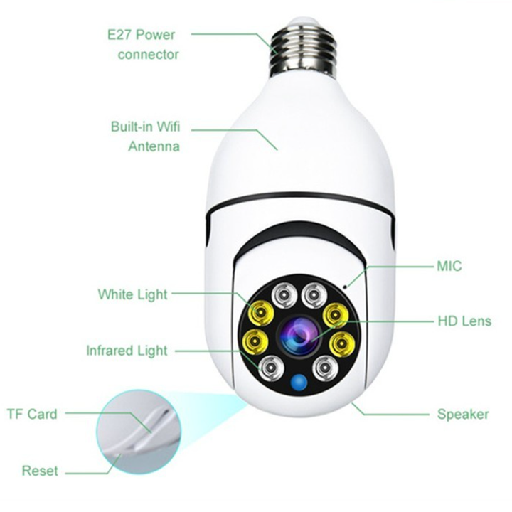 Camera IP Ốp trần mini X8700 xoay 360 độ siêu nét 2.0Mp chuẩn FullHD tích hợp đèn LED có màu ban đêm - Hàng nhập khẩu