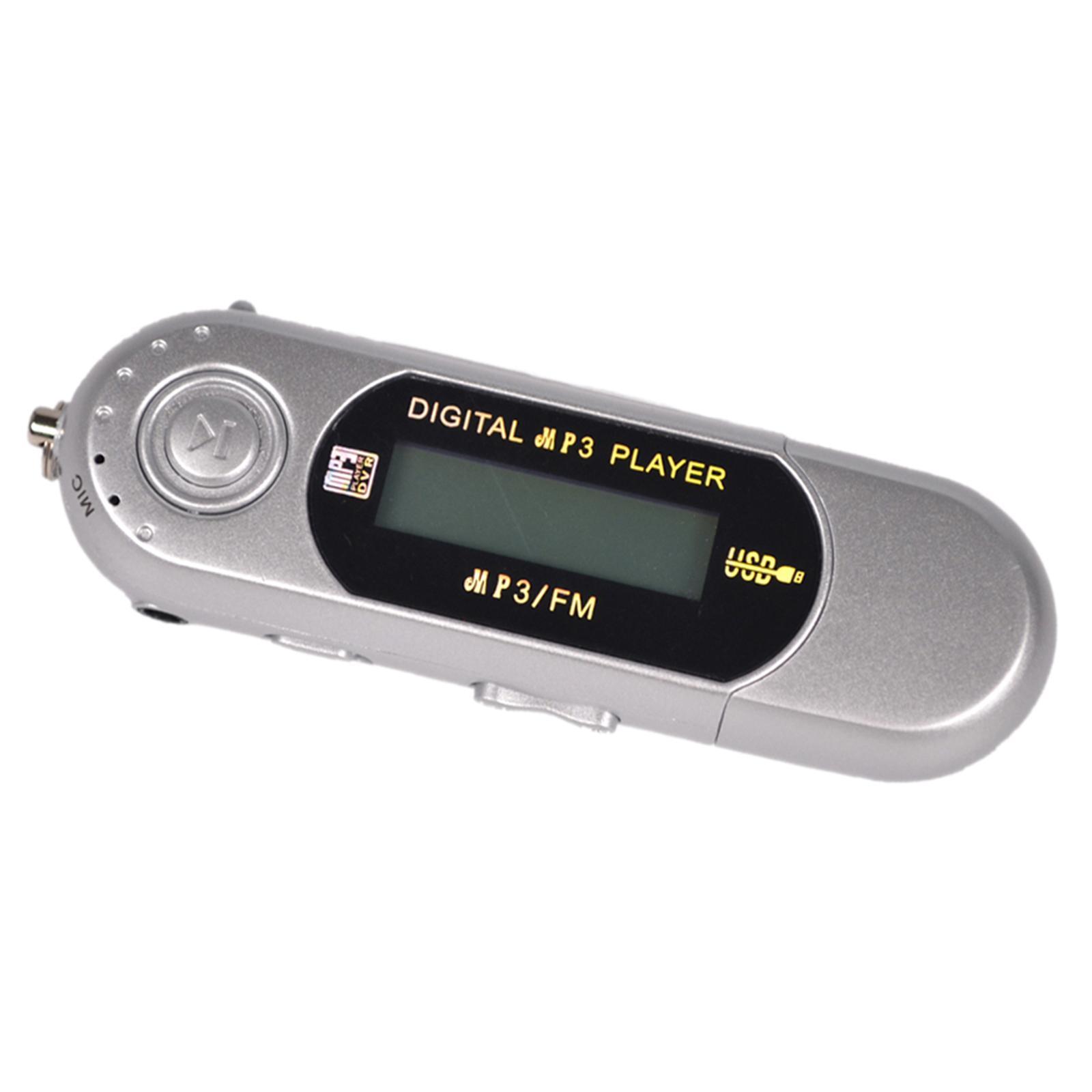 4GB USB 2.0 MP3 MP4 Media Player LCD Radio Sliver