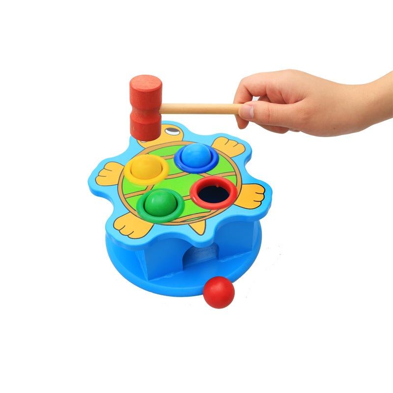 Đồ Chơi Gỗ Đập Bóng - TINA - Bộ Đồ Chơi Có Hình Thú Ngộ Nghĩnh Nhiều Màu Sắc Thu Hút Các Bé - Kích Thước: 18x17x11 Cm