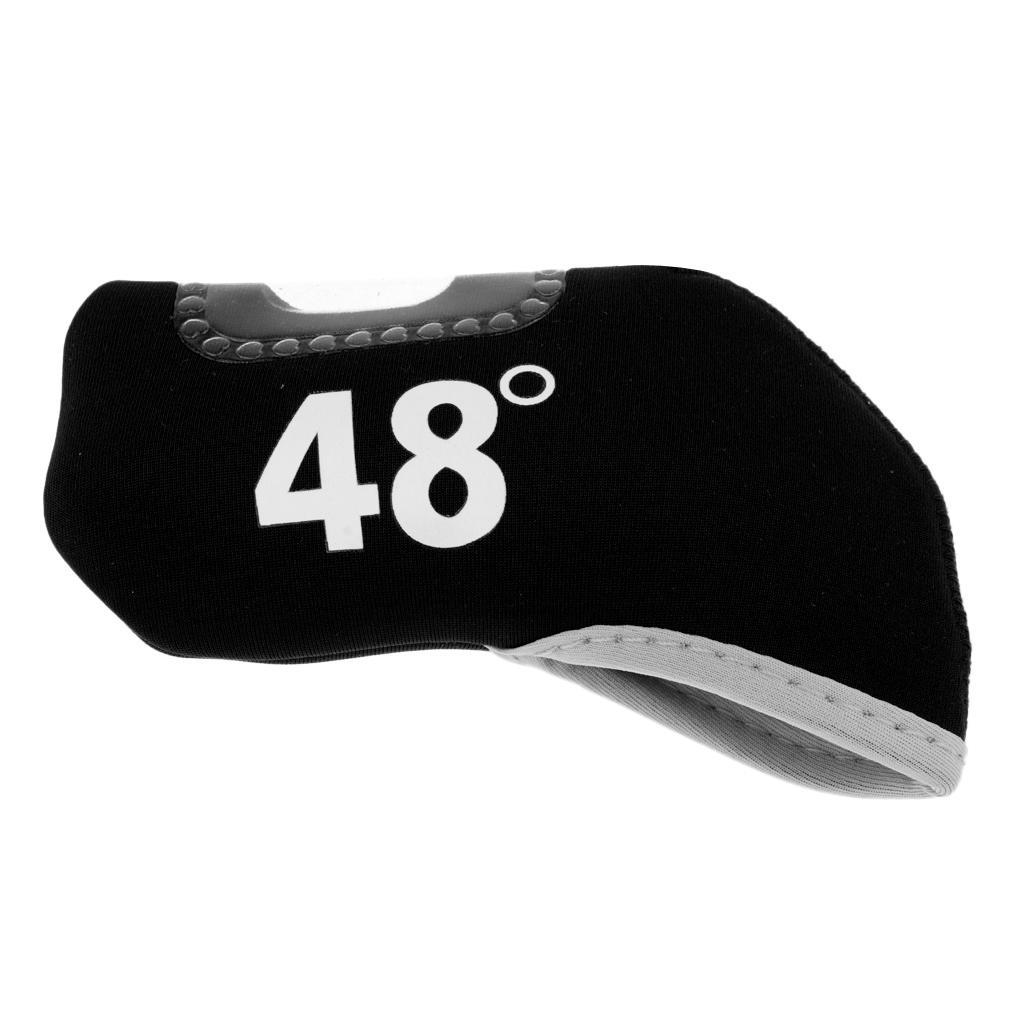 3-4pack Golf Club Iron Putter Headcover Head Cover Protector 48 Degree Black