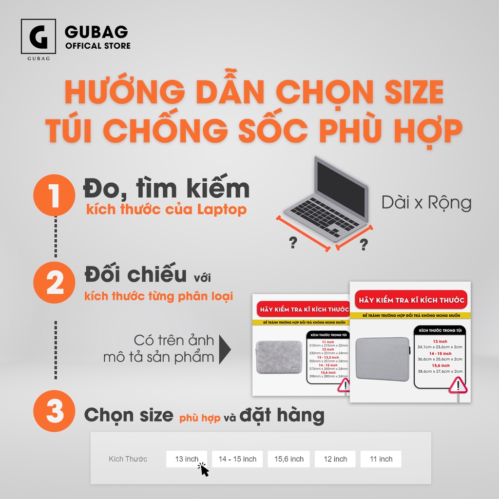 Hình ảnh Túi chống sốc laptop GuBag cao cấp, túi chống sốc macbook pro, air chống nước, bền đẹp