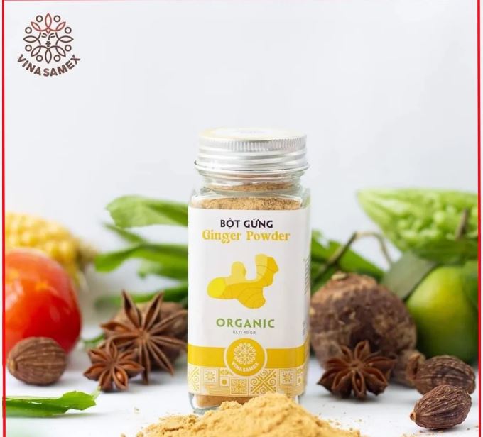 Bột gừng hữu cơ Vinasamex 40g - Ginger Powder Organic Vinasamex 40g