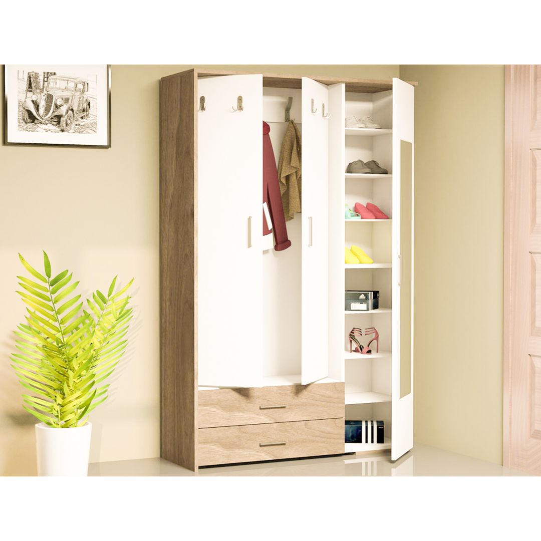 Tủ quần áo 3 cánh 3 ngăn hiện đại SMLIFE Castex