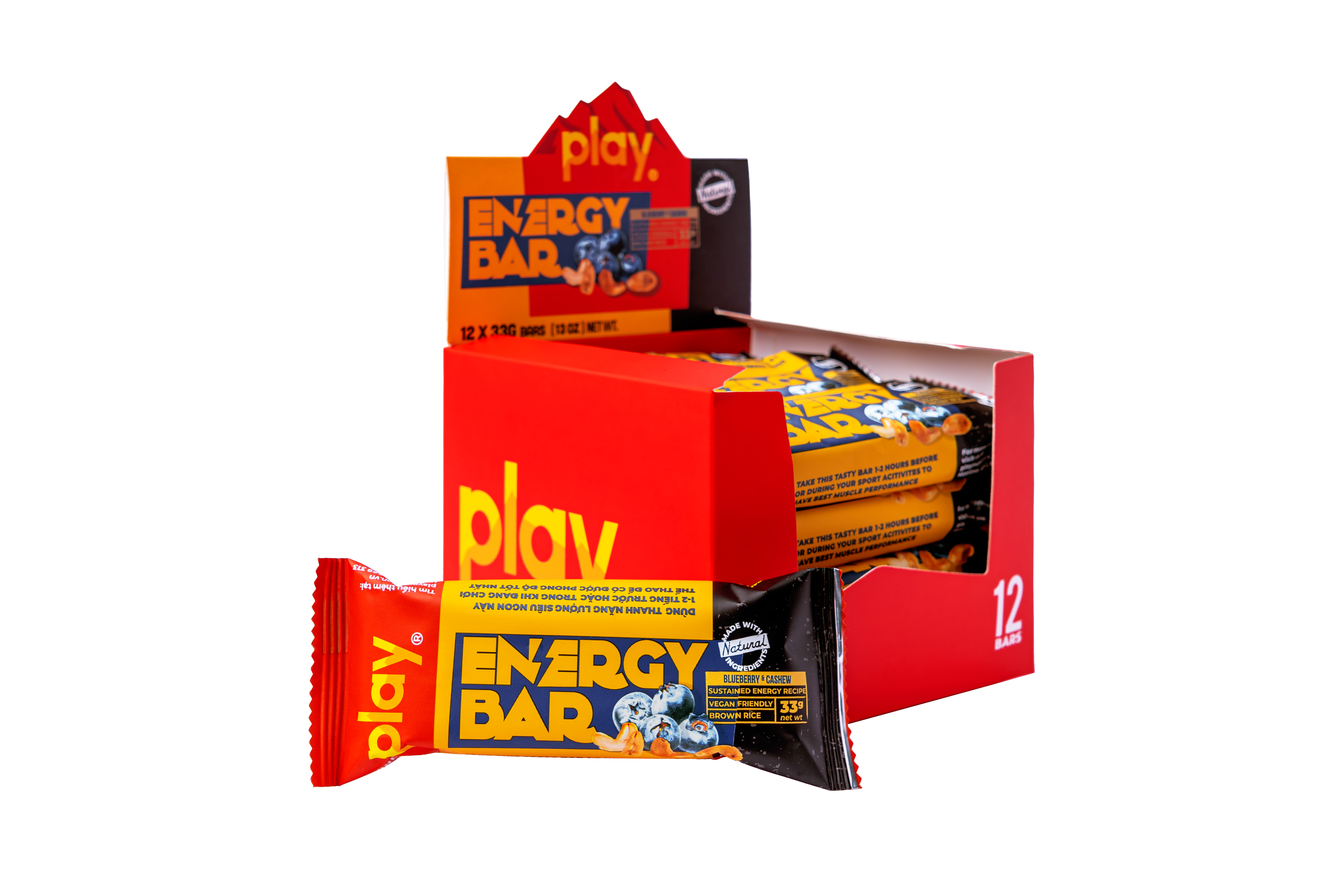 Hộp 12 thanh năng lượng PLAY 1.0 – Thanh ngũ cốc dinh dưỡng PLAY energy bar