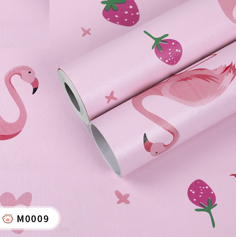 Combo 10 mét giấy dán tường, decal dán tường trang trí nhà cửa HẠC HỒNG MỚI khổ 45cm