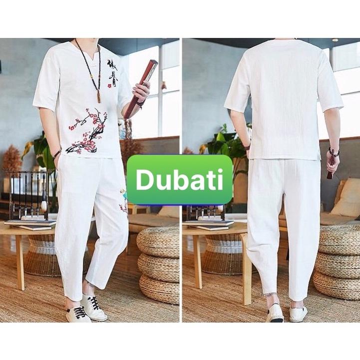 ĐỒ BỘ THỂ THAO HOA ĐÀO, ĐỒ BỘ THỂ THAO NAM, CHẤT VẢI MỀM MỊN THOÁNG MÁT SANG CHẢNH NEW- DUBATI FASHION