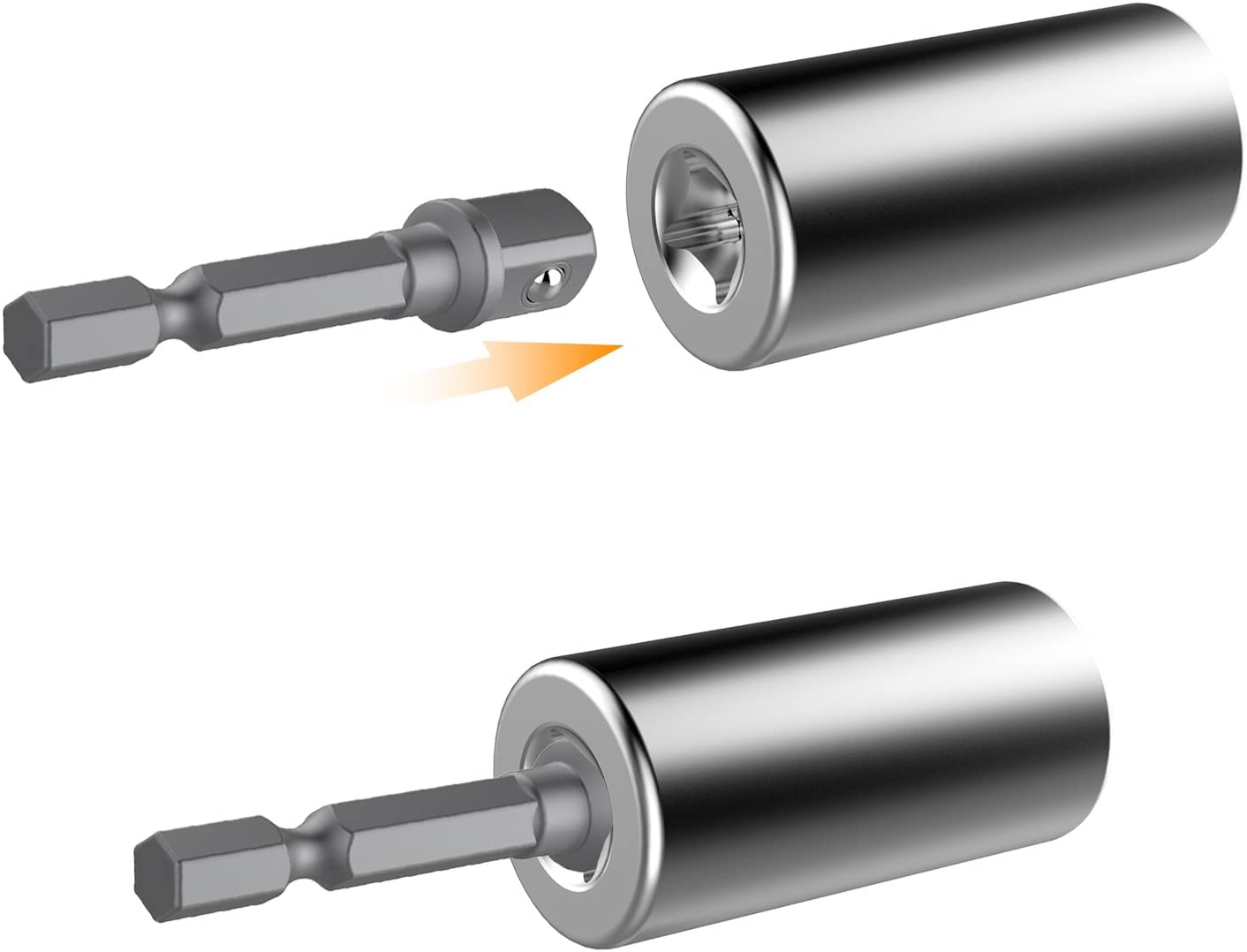 Ổ cờ lê đa năng 7mm - 19mm vặn vít gắn vào máy khoan 2 cạnh, 3 cạnh, 4 cạnh, 5 cạnh, 8 cạnh, lục giác phù hợp mọi hình dạng đầu vít