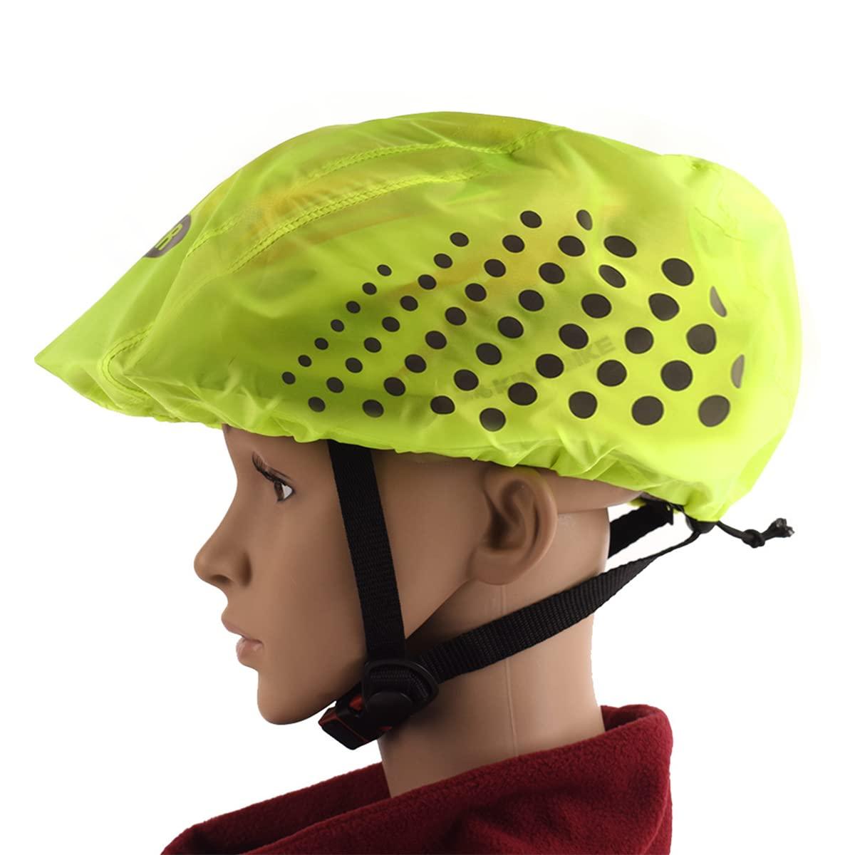 Mũ bảo hiểm đi mưa 2 chiếc, Thiết kế viền đàn hồi, có dải phản quang, khả năng hiển thị cao, Vỏ chống bụi chống nước cho mũ bảo hiểm xe đạp và xe đạp leo núi