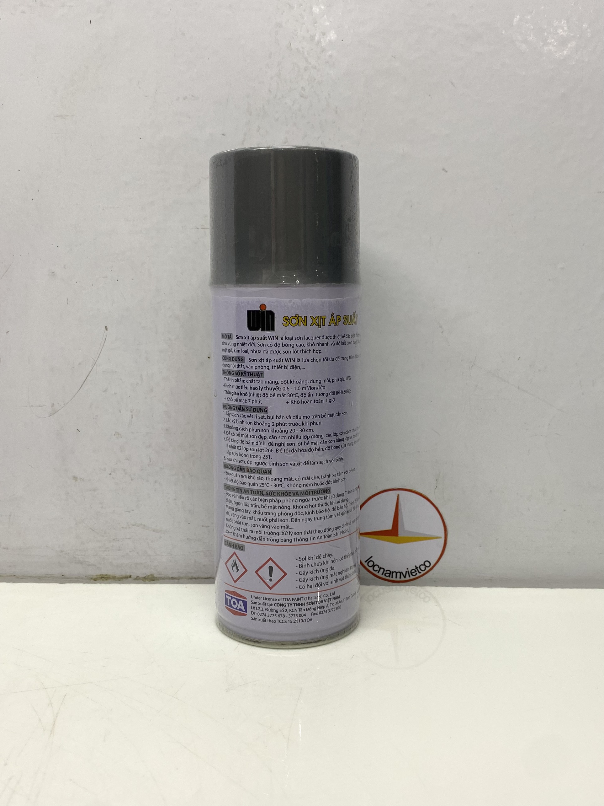 Sơn xịt chống rỉ Win màu xám 266 400ml
