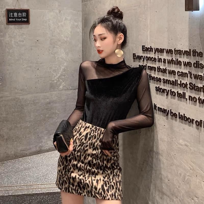 Áo len nhung lệch vai chéo hàng cao cấp co giãn 4 chiều hàng cao cấp, áo kiểu nữ ulzzang, áo len