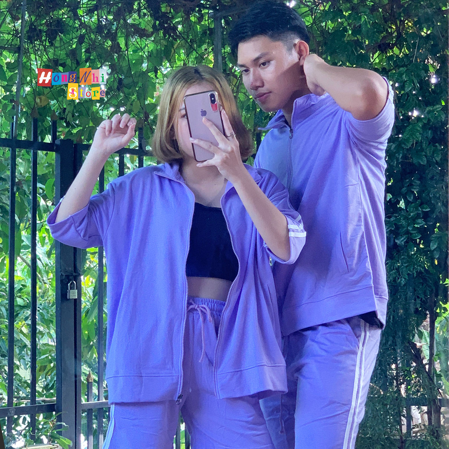 Set Bộ Thể Thao Oversize Ulzzang Unisex Áo Khoác Tay Ngắn Quần Short Màu Tím Cao Cấp - MM