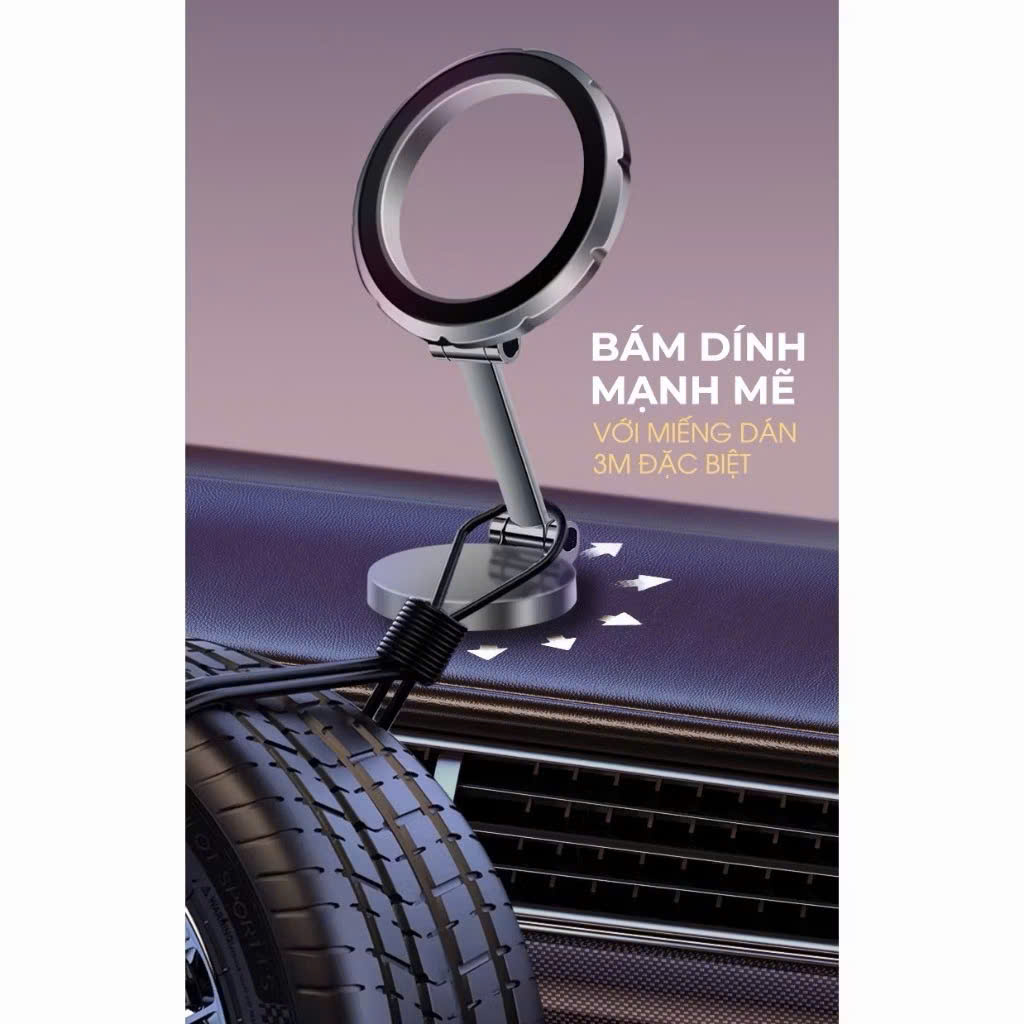 Giá Đỡ Điện Thoại Ô Tô 360 Hít Nam Châm, Hỗ Trợ Tất Cả Điện Thoại Di Động - HÀNG CHÍNH HÃNG MINIIN
