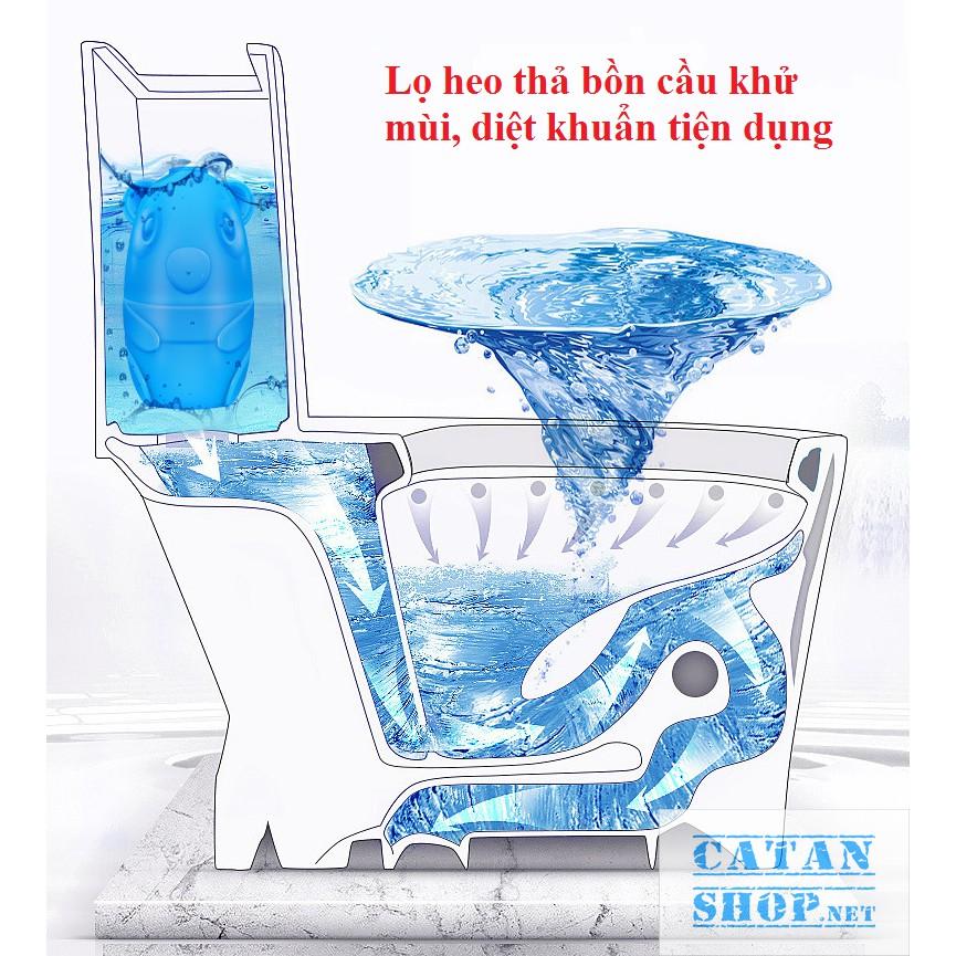Lọ hình heo thả bồn cầu diệt khuẩn, khử mùi, tẩy siêu sạch, mùi thơm diệu nhẹ giúp giữ vệ sinh bồn cầu luôn sạch sẽ