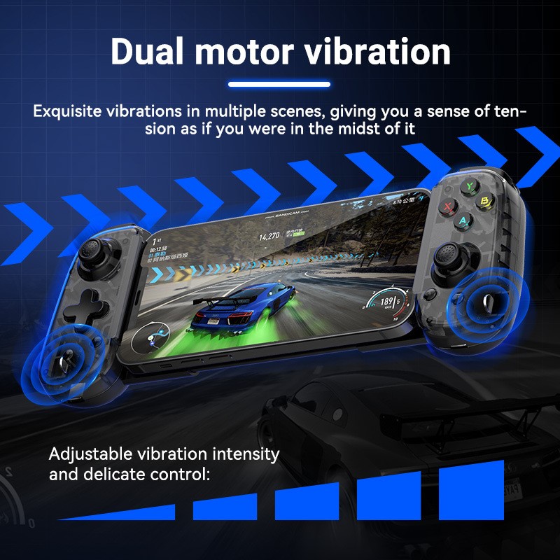 Gamepad Tay Game Không dây Bluetooth D6 mini hall joystick đa nền tảng cho máy tính - điện thoại - máy game Console hàng nhập khẩu