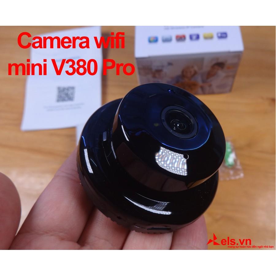 Camera Wifi mini V380 Pro Full HD 1080P có báo động chống trộm tặng kèm cục nguồn 5V