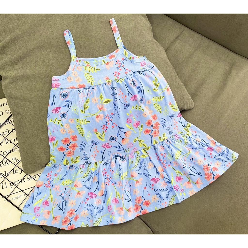 Đầm váy babydoll mùa hè cho bé gái size 6-18kg chất thun cotton mềm mịn mát