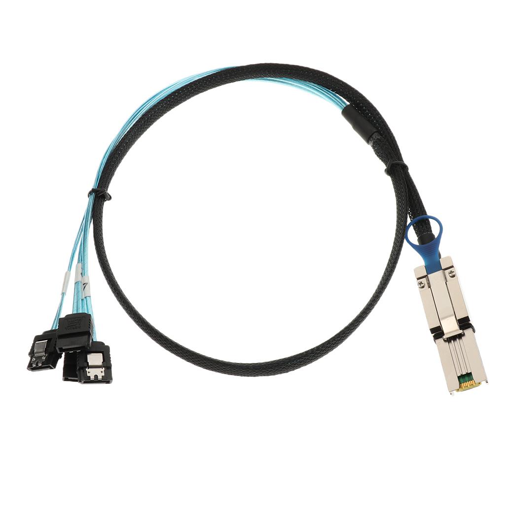 Mini SAS 26pin(SFF-8088) To 4X SATA Hard Drive Adapter Cable Cord 30AGW