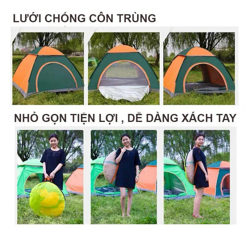 Lều tự bung 4-6 người 2 cửa to thoáng