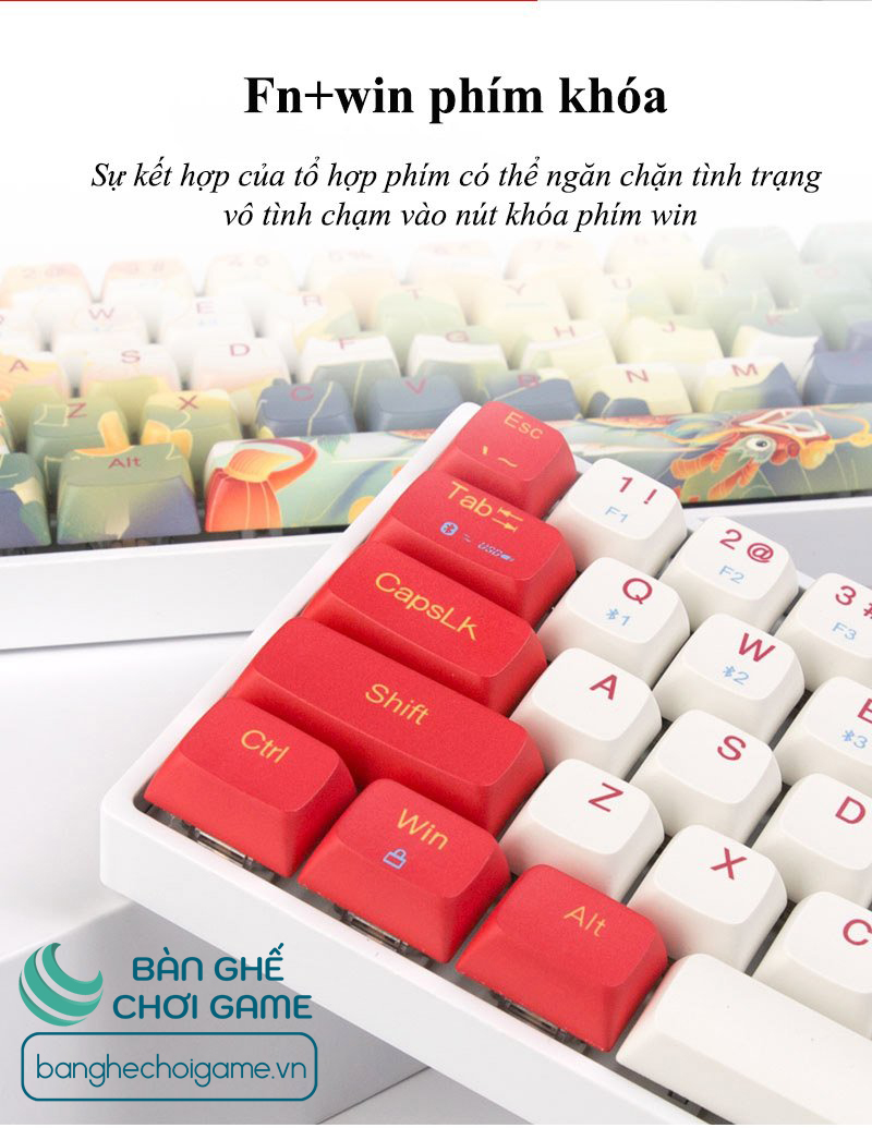Bàn phím cơ không dây Bluetooth Newmen GM680 Jungle Hot Swap Outemu Switch - Hàng chính hãng