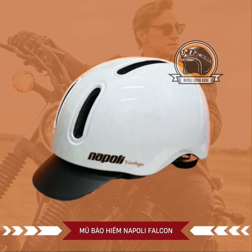 [FREESHIP] - Nón Bảo Hiểm Xe Đạp Napoli Falcon Nửa Đầu