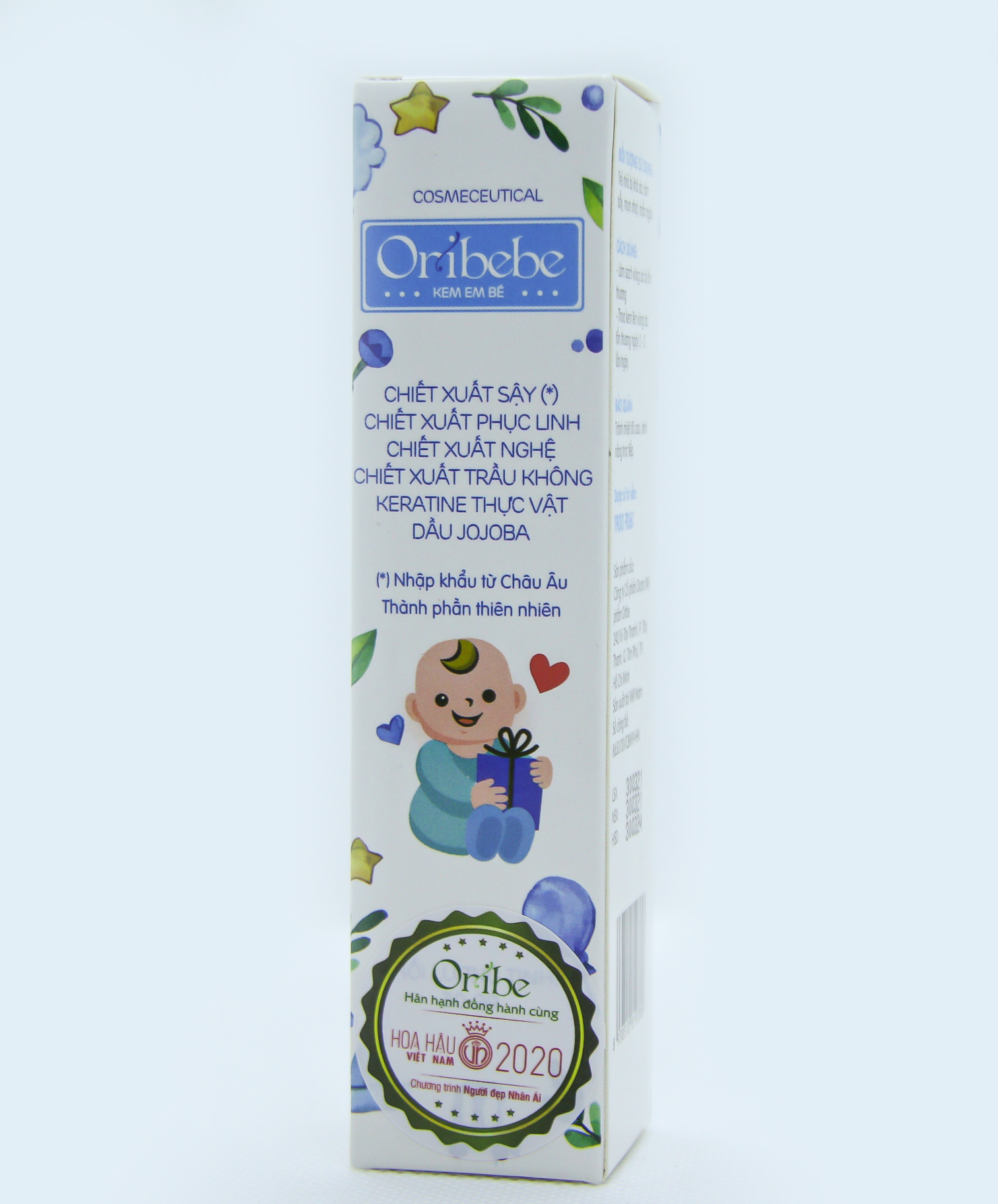 Kem Dưỡng Ẩm, Mịn Da Và Ngăn Ngừa Rôm Sảy Cho Bé Oribebe 30gr - An Toàn Cho Da Nhạy Cảm