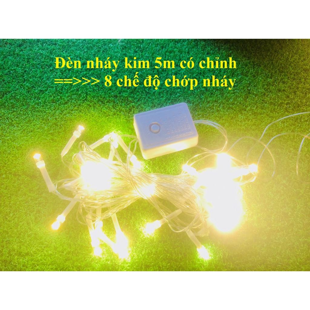 Dây đèn led chớp nháy đủ màu 5M trang trí giáng sinh, trang trí tết