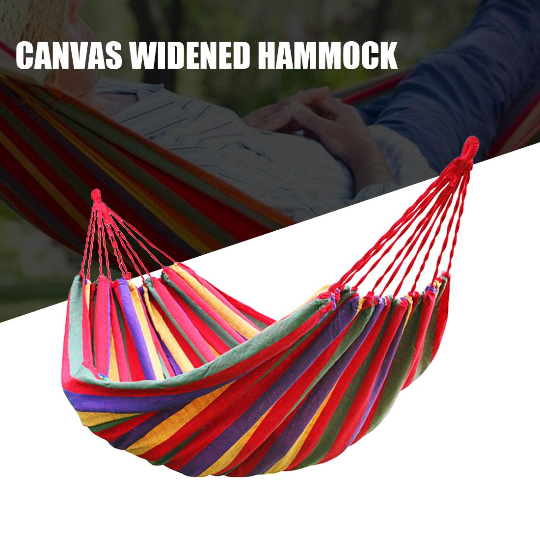 Võng Ngoài Trời Di Động Khu Vườn Nhà Võng Du Lịch Thể Thao Cắm Trại Đầm Xòe Vải Sọc Giày Lười Hàng Giường Đơn Vải Bố Dày Dặn Võng