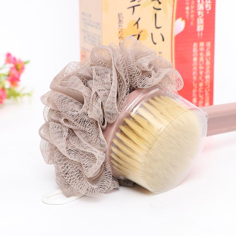 BÀN CHẢI CỌ LƯNG KÈM BÔNG TẮM XUẤT NHẬT ĐA NĂNG 2 ĐẦU KỲ CHÀ MASSAGE KHÔNG LÀM TỔN THƯƠNG DA