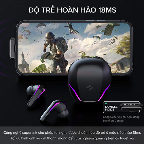 Tai nghe Bluetooth True Wireless Havit TW970 - Hàng chính hãng