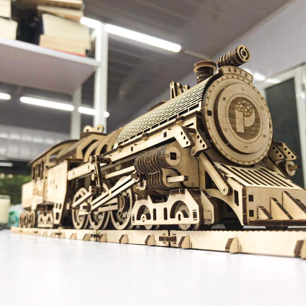 Harry Potter Mô hình Lắp ráp tàu tốc hành Hogwarts - Mô hình gỗ chuyển động trang trí , quà tặng mới
