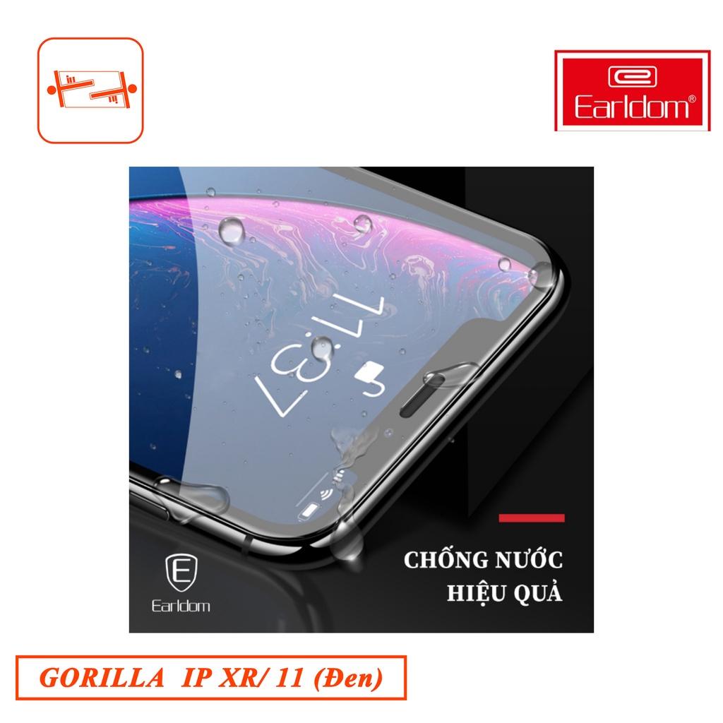 KÍNH CƯỜNG LỰC DÀNH CHO IPHONE XR/ 11 (Đen) Gorilla Earldom