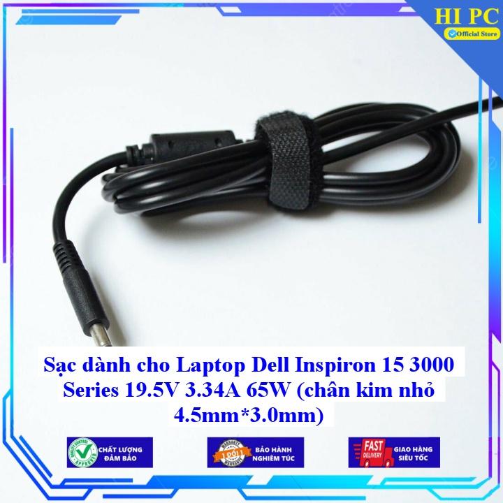 Sạc dành cho Laptop Dell Inspiron 15 3000 Series 19.5V 3.34A 65W (chân kim nhỏ 4.5mm*3.0mm) - Kèm Dây nguồn - Hàng Nhập Khẩu