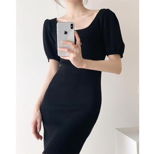 Đầm ôm Body phong cách quyến rũ, cổ vuông mới lạ cho nữ